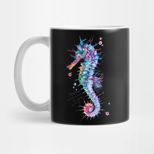 Seahorse painted with fantasy style watercolor 1 Mug